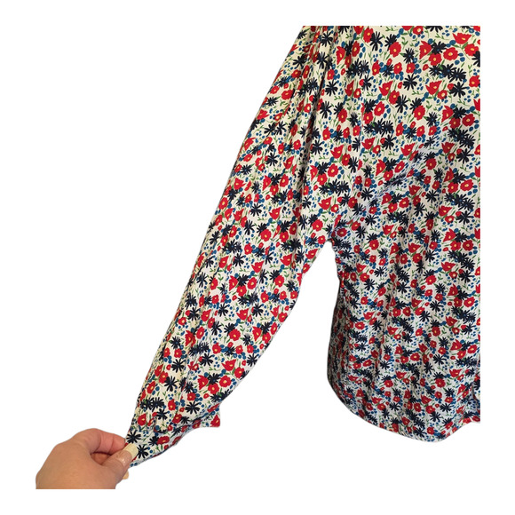 Beach Lunch Lounge Top Womens Size Medium Multicolor Floral 3/4 Sleeve Bloomcore - Picture 4 of 14